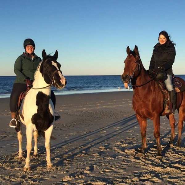 Riding horses at the beach 2016